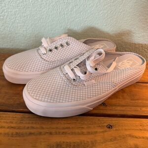 Vans Type 36 Blue/White Checkerboard Mules